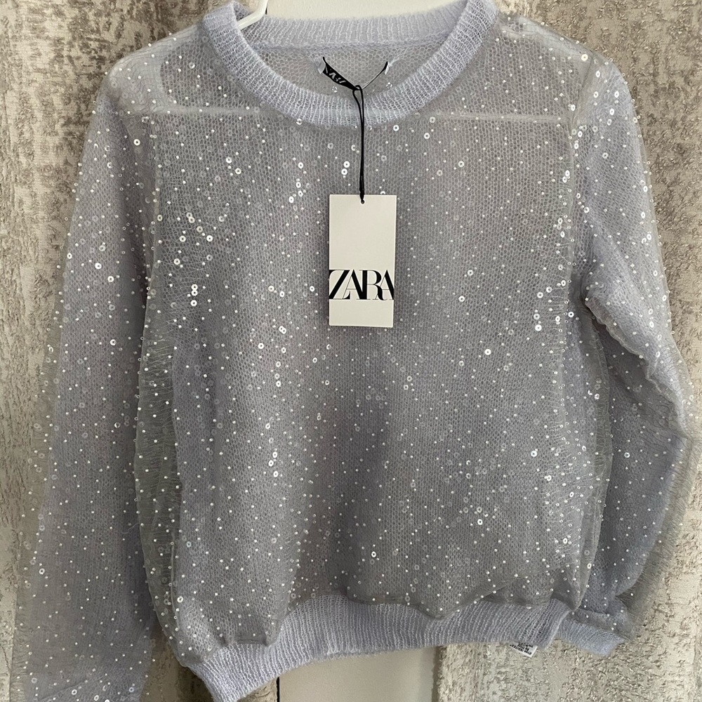 Sparkle baby blue sweater